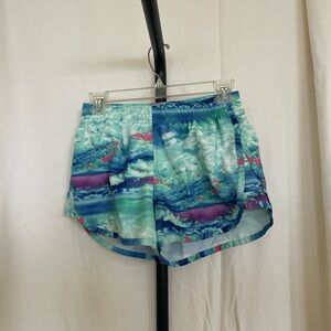 Champion Women's Blue and Green Athletic Shorts